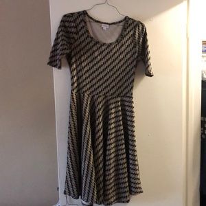 LuLaRoe Elegant Collection Gold Sparkle Dress